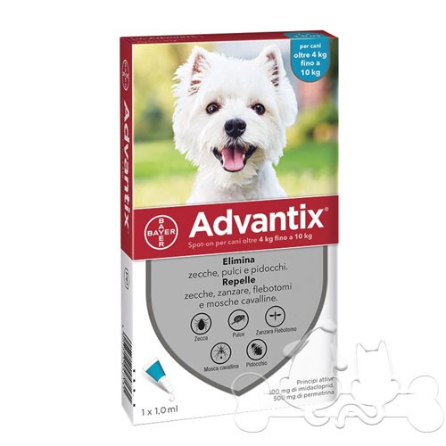 Advantix Spot On 4-10 Kg Antiparassitario per cani