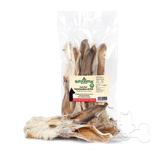 Orecchie di Coniglio per cani - 100% naturale Snack - 6 pezzi.