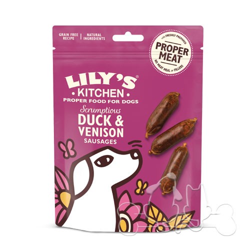 Lily's Kitchen Duck & Venison Sausages Snack per Cani