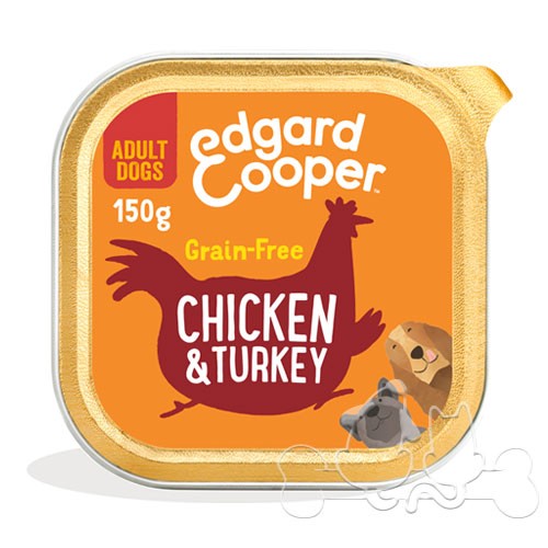 Edgard & Cooper umido cane Adult Pollo Tacchino Mela e Mirtillo
