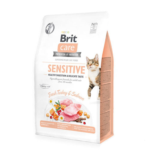 Brit Care Sensitive Tacchino Fresco e Salmone per Gatti