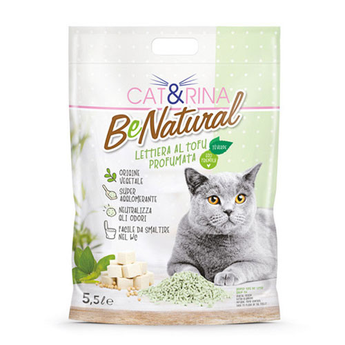 Record Cat & Rina Be Natural Lettiera al Tofu profumo The Verde