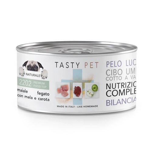 Tasty Pet Premium Soft Maiale, Fegato e Mela Umido per Cani