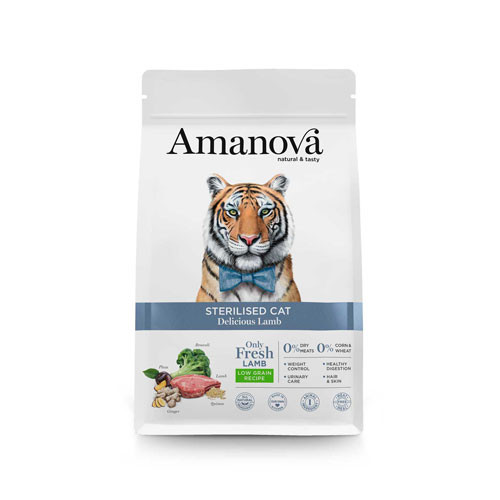 Amanova STERILISED Adult Delicious Agnello per Gatti