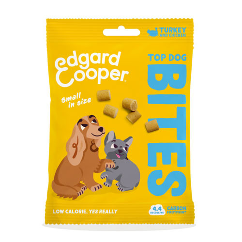 Edgard & Cooper BITES SMALL Bocconcini TACCHINO e POLLO snack per Cani