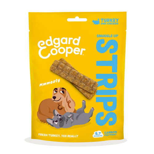 Edgard & Cooper STRIPS di Tacchino e Pollo Snack per Cani